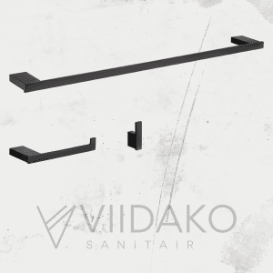 Product Viidako Accessoireset –  Zeer fraai design – Zwart – Hoge kwaliteit – Massief Messing