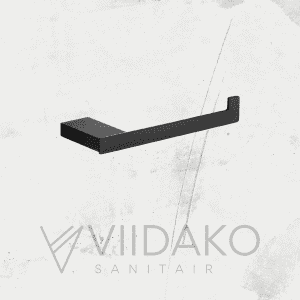 Product Viidako Toiletrolhouder – Zeer fraai design – Mat Zwart – Hoge kwaliteit – Massief Messing