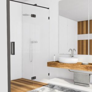 Product Viidako – Luxurii Nisdeur Links – Gun Metal – Douchedeur – Nano Coating – Design – Hoogwaardige kwaliteit – 100x200cm