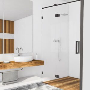 Product Viidako – Luxurii Nisdeur Rechts – Gun Metal – Douchedeur – Nano Coating – Design – Hoogwaardige kwaliteit – 100x200cm