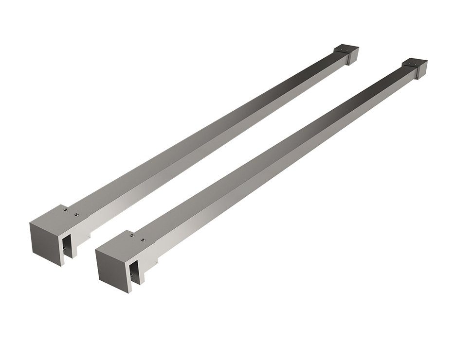Product Set slim stabilisatiestangen chroom tbv vrijstaande inloopdouche