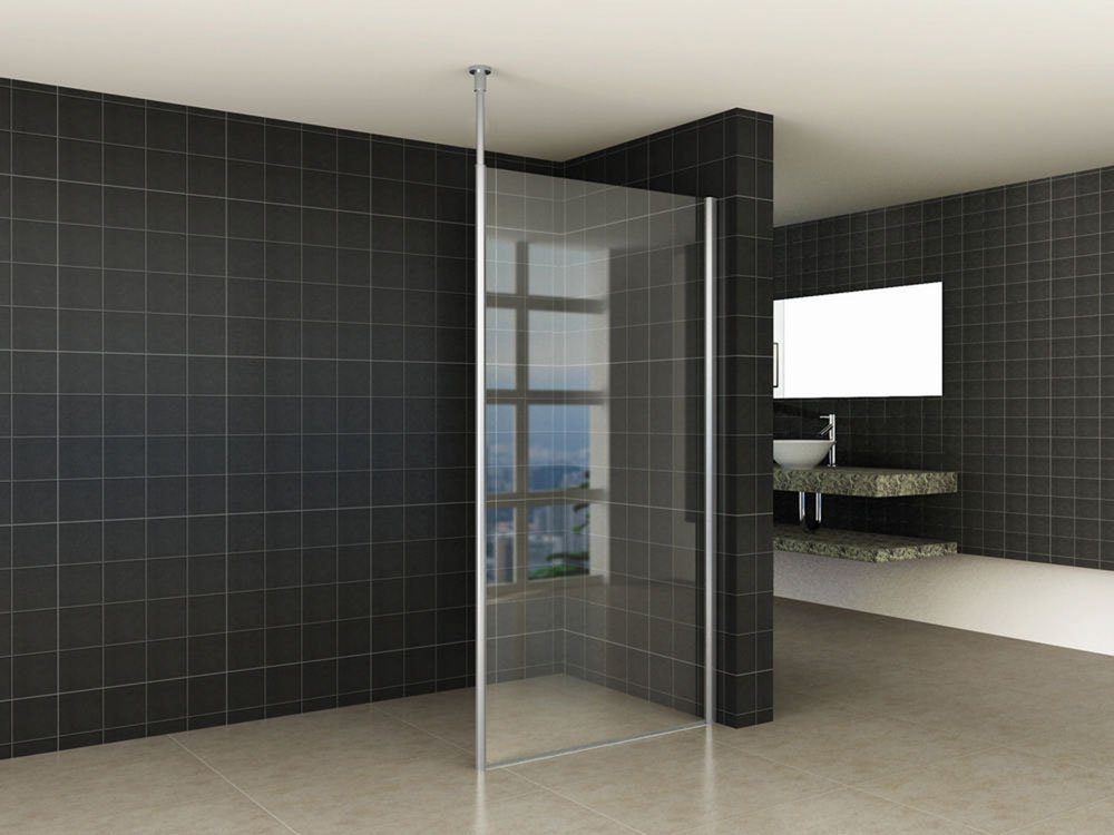 Product set verticale stabilisatiestang+plafond bev.chroom