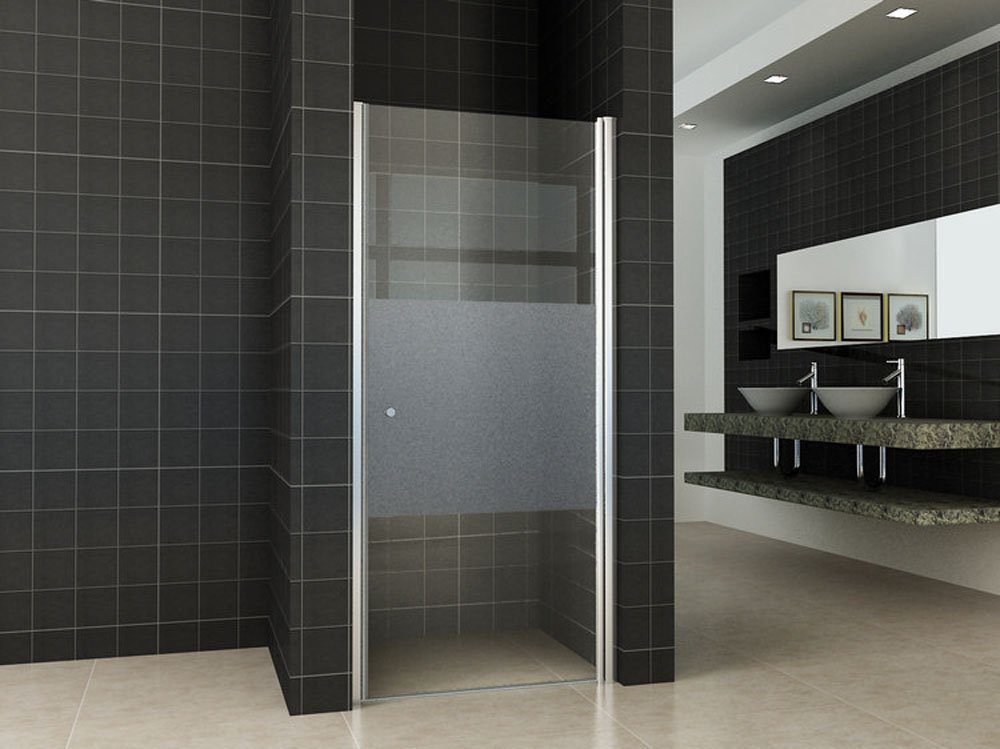 Product nisdeur -R- met profiel 700×2000 8mm NANO ged.matglas