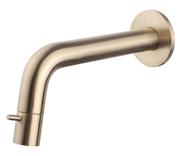 Product Sophia inkortbaar toiletkraan muurbevestiging geborsteld messing