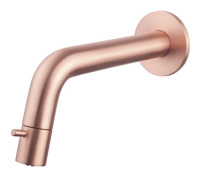 Product Sophia inkortbaar toiletkraan muurbevestiging geborsteld koper