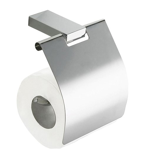 Product Eris toiletrolhouder met klep chroom