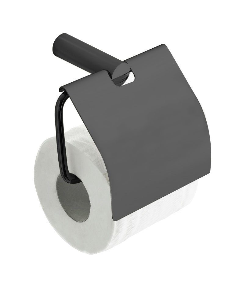 Product Ida toiletrolhouder met klep gunmetal