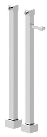 Product set universele vrijstaande badkraankoppelingen vierkant