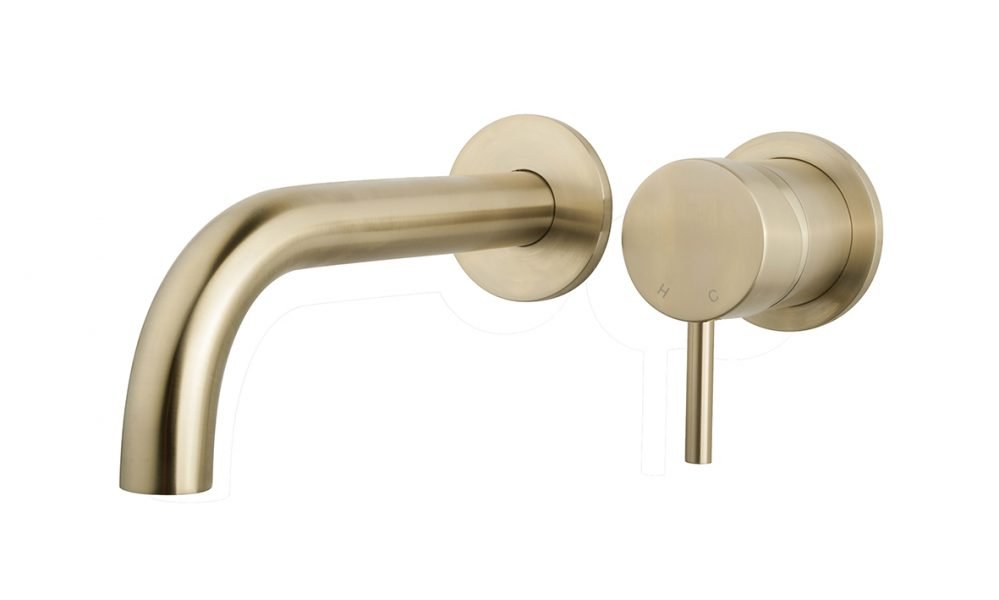 Product Caral Twenty eenhendel wastafel-afbouwdeel geborsteld messing