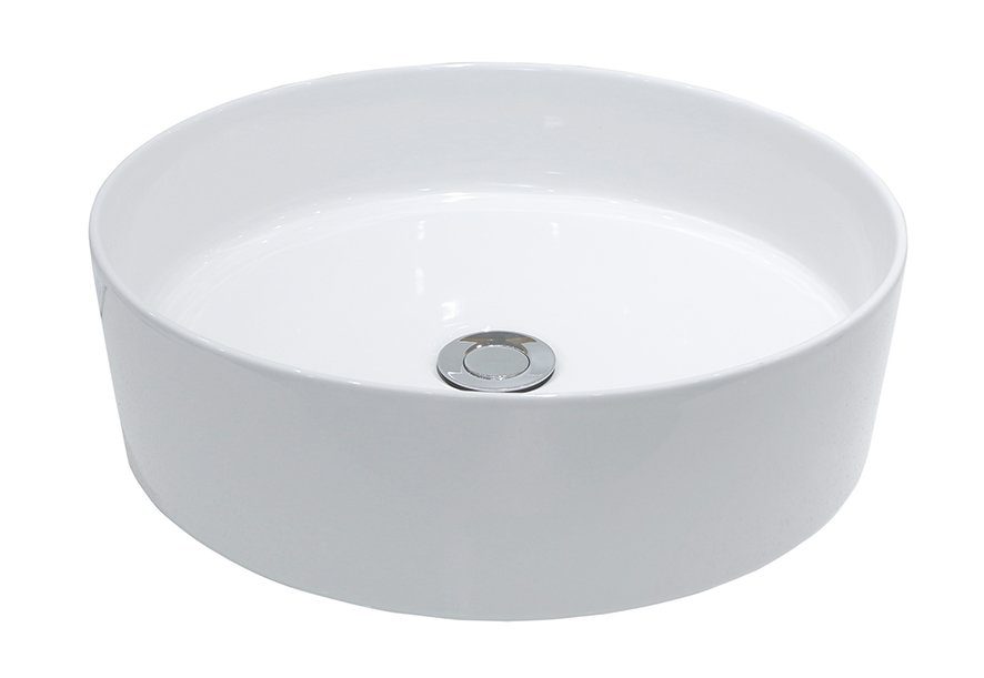 Product Wiesbaden – Link waskom – Rond 40×12 cm – Keramiek – Mat wit
