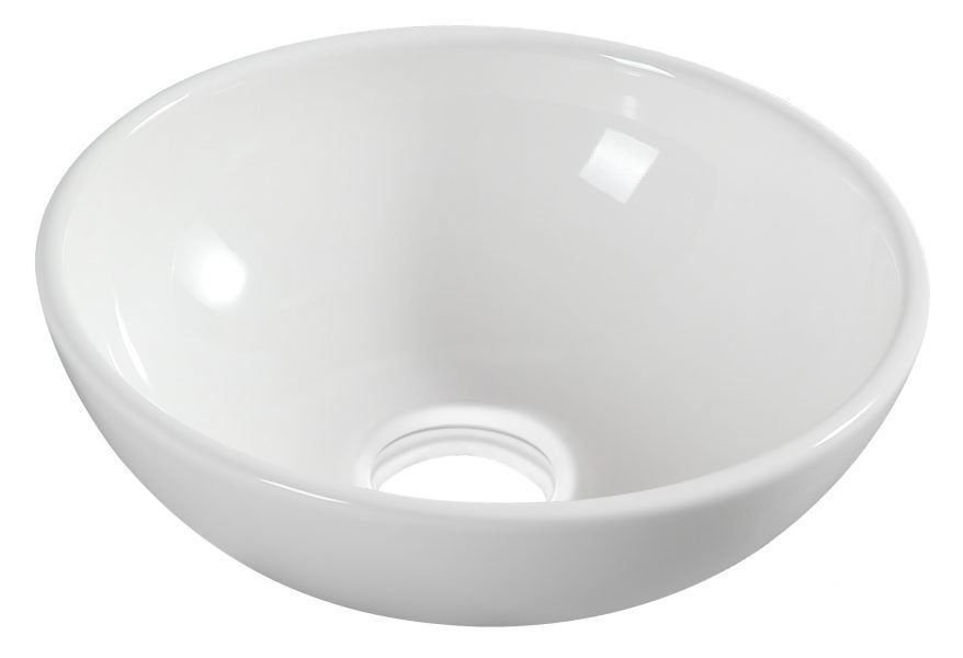 Product Wiesbaden – Kimo waskom -Rond – 28×10 cm – Keramiek – Glans wit