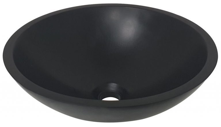 Product Wiesbaden – Valerie waskom – Rond – 43×13 cm – Solid surface cm – Mat zwart