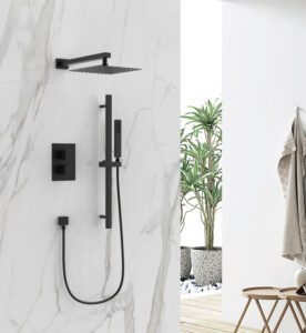 Product Viidako – Luxurii Inbouw Regendouche Compleet – Mat Zwart