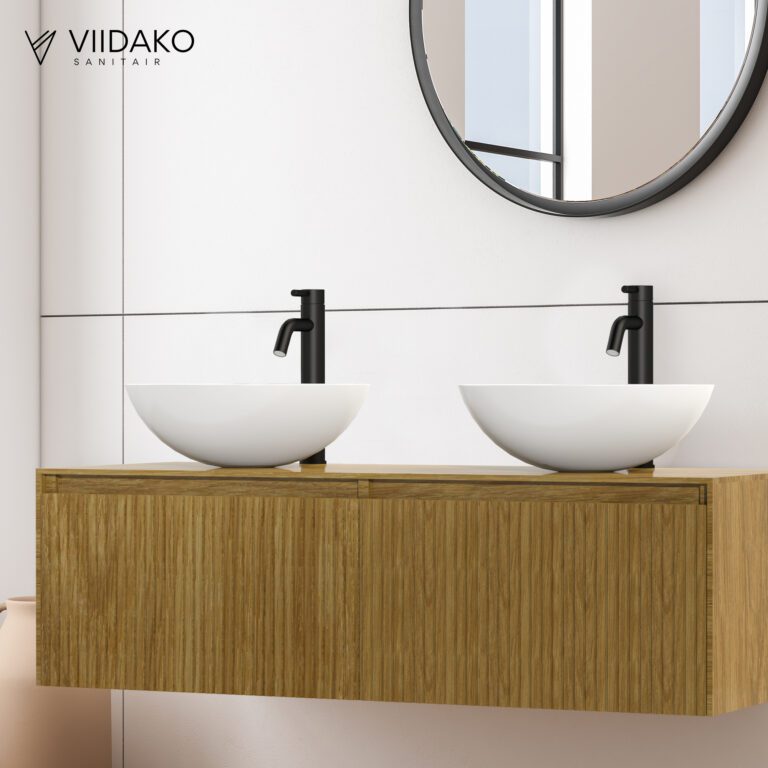 Product Viidako – Signature Design Badkamermeubel 120 cm breed – Pure – Top kwaliteit & perfect passend in uw Japandi badkamer! – Inclusief topblad