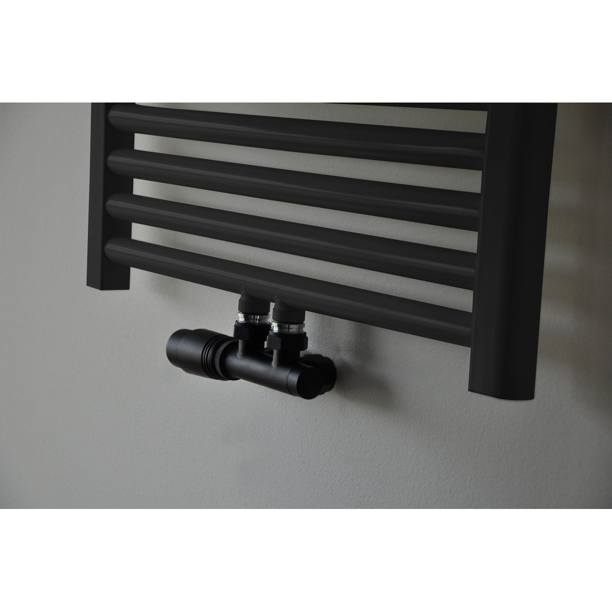 set thermostatisch onderblok haaks-links mat zwart