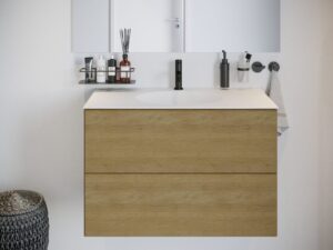 Product Badmeubel – Solid Surface Excellence Europoint – 90 cm – houtlook