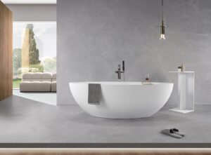 Product Vrijstaand bad – Solid Surface Selkie – mat wit