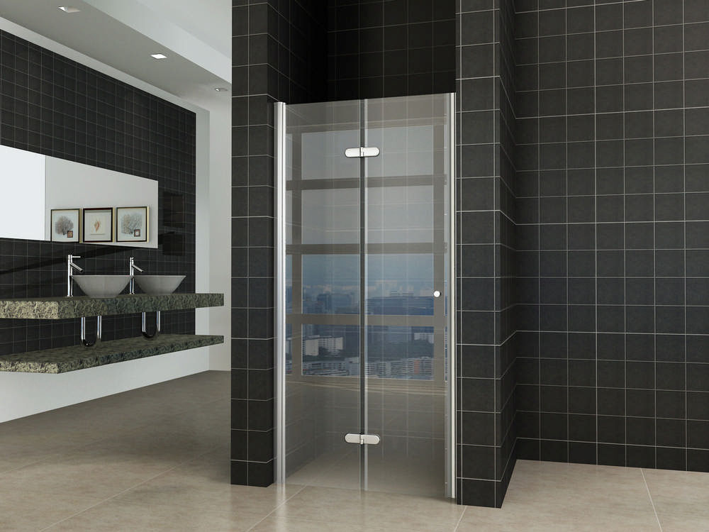 vouwbare nisdeur 800×2000 links 8mm NANO glas, foto 3 van 3