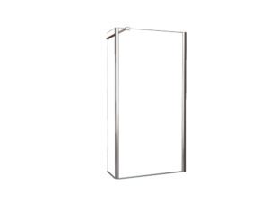Product Zijpaneel 30 x 200 cm met hoekprofiel voor inloopdouche chroom met 10 mm NANO helder glas