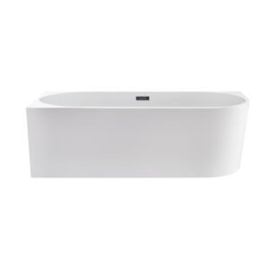 Product Creavit – Aloni – Half Vrijstaand Bad met Hoek Links – Acryl – 170X75 cm- Wit
