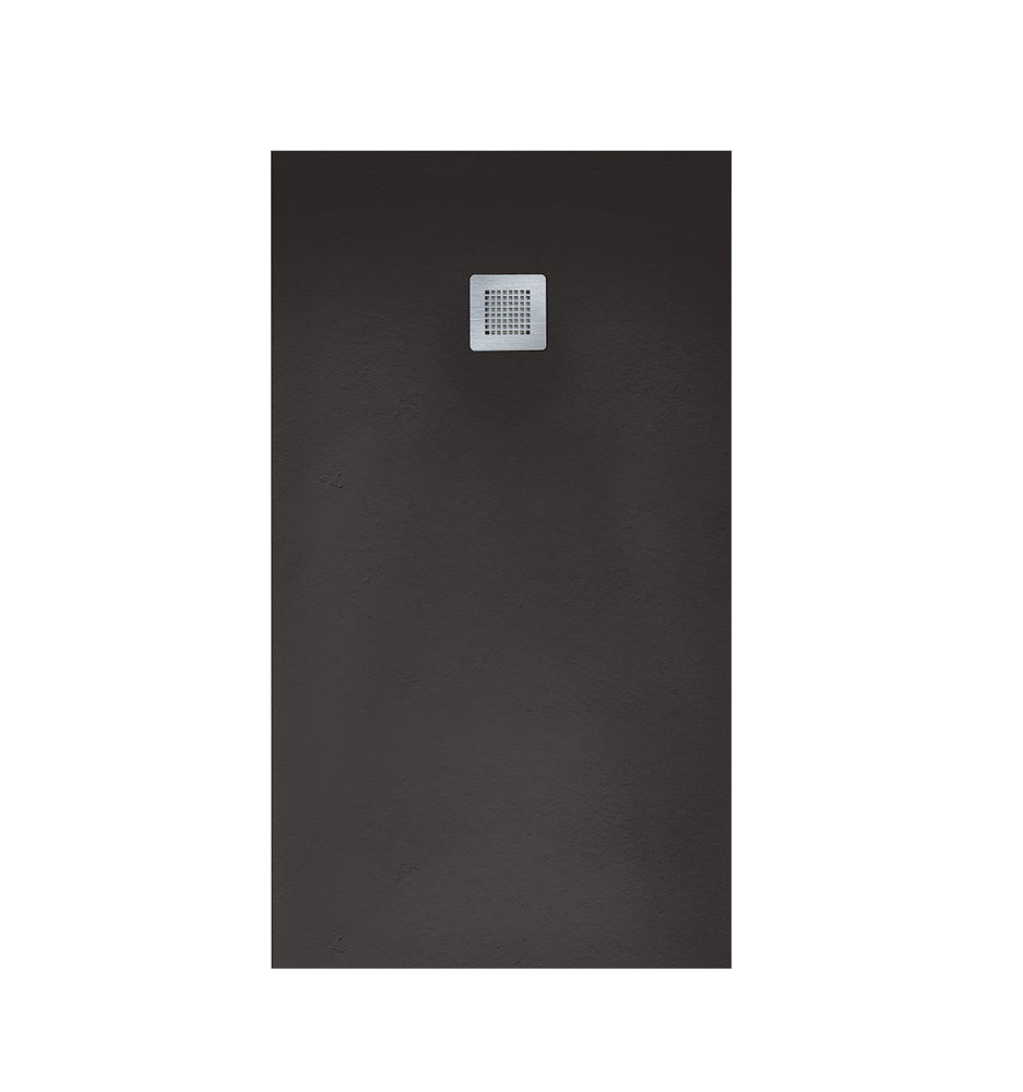 Madison Flat Composietsteen Douchebak -  Zwart -  90X90X3 cm