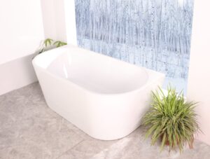 Product Creavit – Aloni – Half Vrijstaand Bad – Acryl – 170X80X60CM – Wit