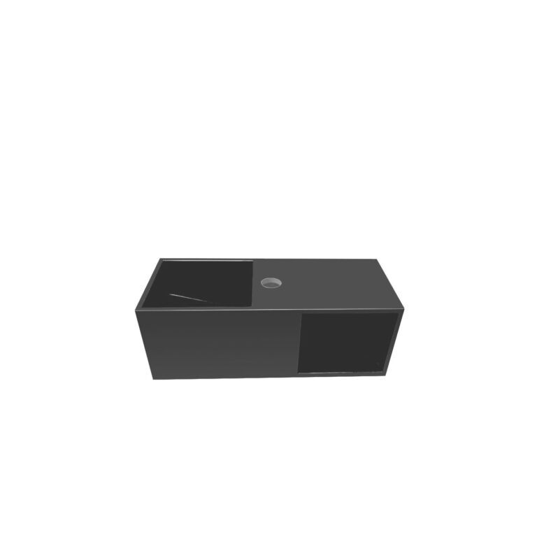 Product Wiesbaden Julia fontein Solid surface met nis 54 x 20 x 20 cm mat zwart