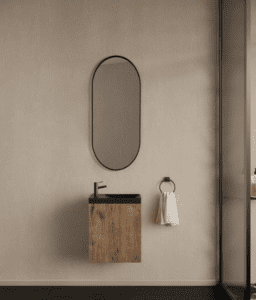 Product Gliss – Fonteinkast – Wellington Oak – met Fontein – Mat zwart