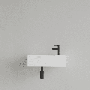 Product Gliss design – Freya -Fontein- Kraangat links – Mat wit-40x22x10 cm